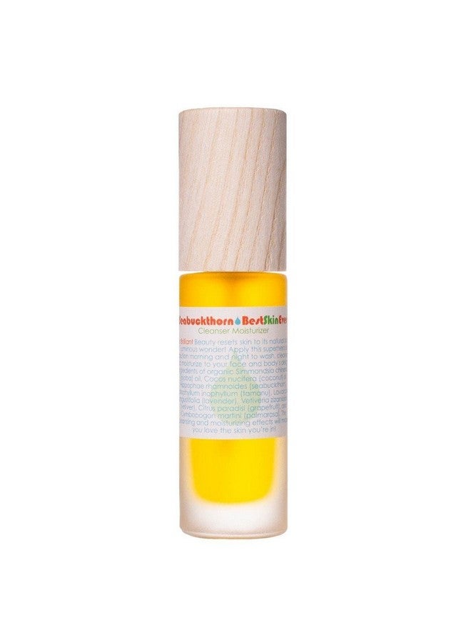 Organic Best Skin Ever Allinone Facial Cleanser Exfoliator + Moisturizer | Natural Wildcrafted Vegan Clean Beauty (Seabuckthorn 1 Fl Oz | 30 Ml)