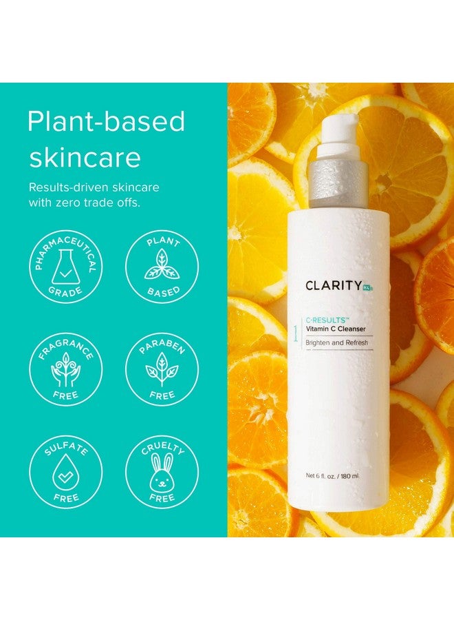 Cresults Vitamin C Facial Cleanser Natural Plantbased Brightening Face Wash With Lactic Acid (6 Fl Oz)