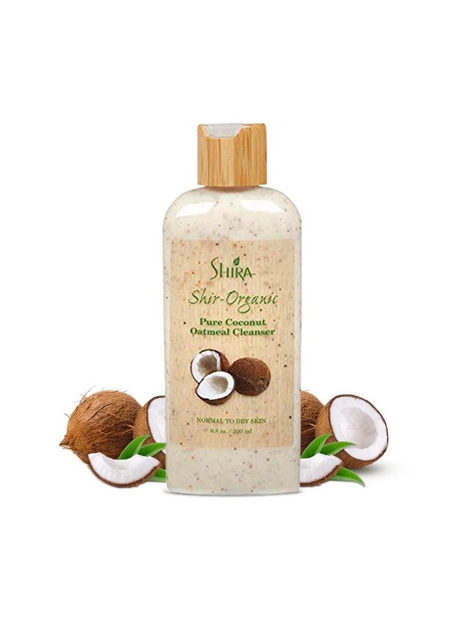 Shirorganic Pure Coconut Oatmeal Cleanser For Normal To Dry Skin Removes Dead Skin Cells And Provide Nourished Hydrated Soothing Skin.(200Ml)