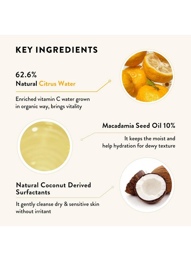 Cleanse Me Softly Milk Cleanser Vegan Daily Gentle Skin Cleanser Natural Citrus 62.6% Water Macadamia Seed Oil Cleansing Milk For Dry And Sensitive Skin