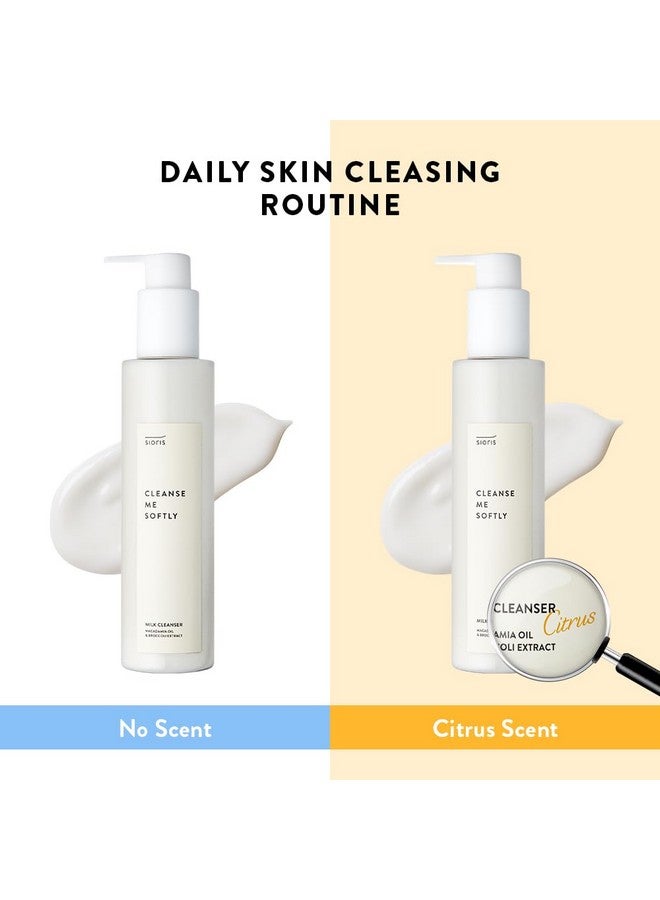 Cleanse Me Softly Milk Cleanser Vegan Daily Gentle Skin Cleanser Natural Citrus 62.6% Water Macadamia Seed Oil Cleansing Milk For Dry And Sensitive Skin