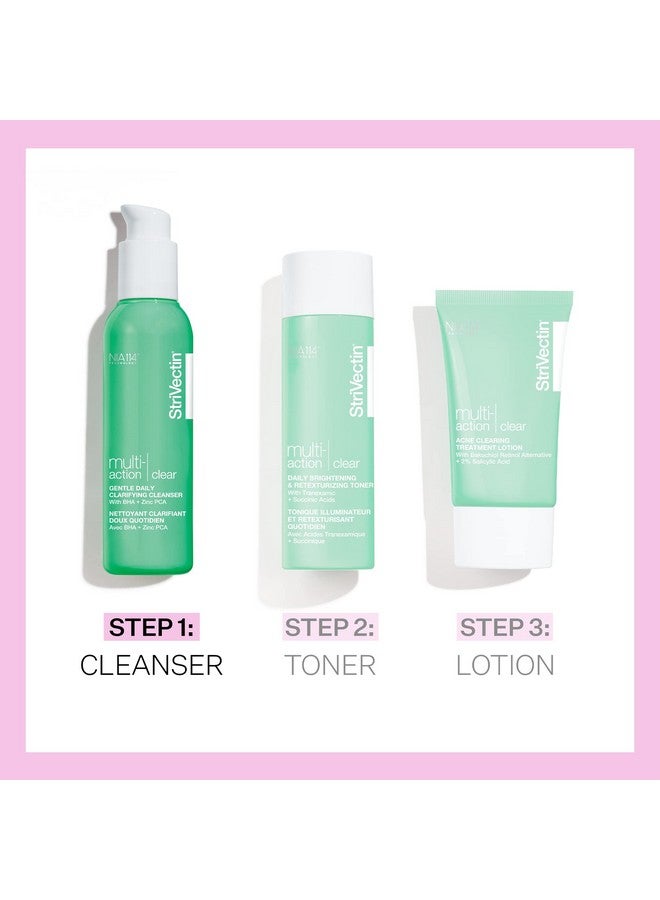 Multiaction Clear Gentle Daily Clarifying Cleanser For Acne Blemished Skin And Break Outs 5 Fl Oz