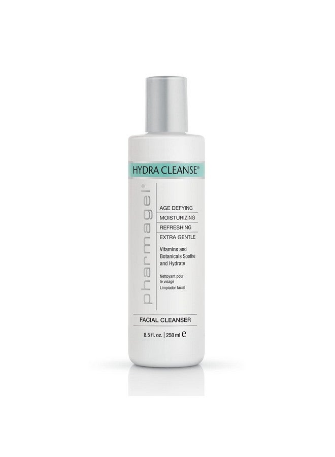 Hydra Cleanse Water Rinseable Facial Cleanser For All Skin Types | Natural Face Wash | Hydrating Age Defying And Revitalizing Face Cleanser | 8.5 Fl. Oz.