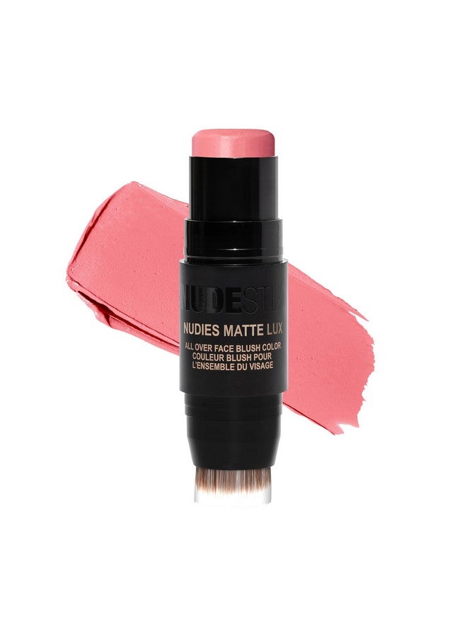 Nudies Matte Lux Cream Blush 3In1 All Over Face Colour For Cheeks Eyes And Lips W/Blending Blush (Rosy Posy)