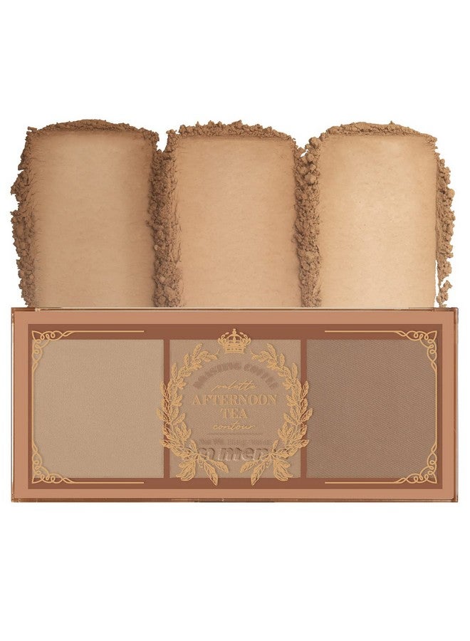Palette Afternoon Tea Contour | Roasting Coffee, Bronzer Palette For Face & Cheeks, Matte Powder Bronzer, Natural Makeup, Buildable Coverage, Light To Medium, For Warm Tone Skin, 0.4 Oz