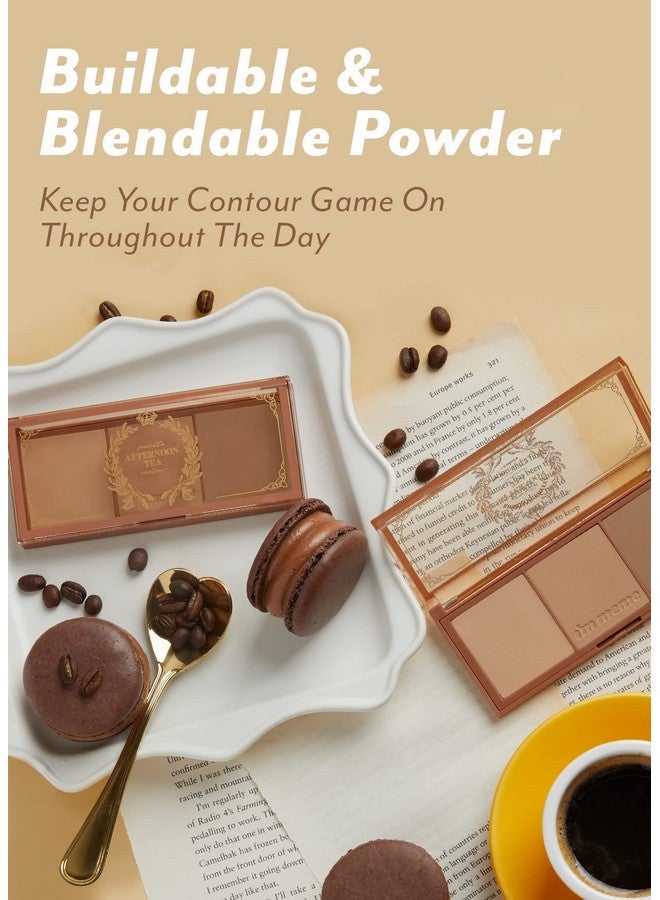 Palette Afternoon Tea Contour | Roasting Coffee, Bronzer Palette For Face & Cheeks, Matte Powder Bronzer, Natural Makeup, Buildable Coverage, Light To Medium, For Warm Tone Skin, 0.4 Oz