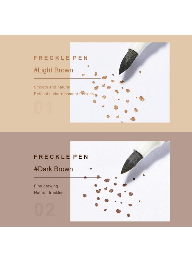 Freckle Pen 2 Colors Waterproof Lasting Natural Like Face Freckle Makeup Pen 2 Pcs 0.17 Fl Oz