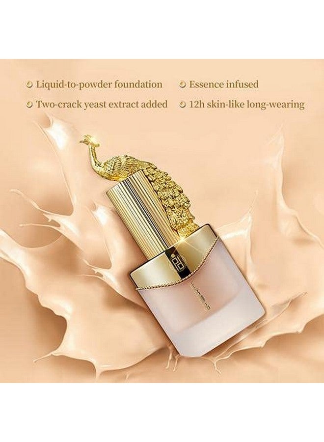 [Palace Identity] Chinese Phoenix Liquid Foundation Full Coveragematte Finish Long Lasting Up To 12 Hours Lightweight & Flawless Liquid Foundation For Colored Skin W02 Porcelain