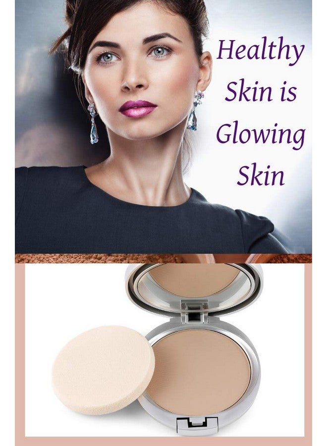 Natural Mineral Makeup Foundation A Healthy Full Coverage Vegan Pressed Powder. Made In Usa (Bare Beige)