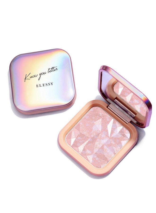 Elessy Highlighter Makeup Palette Long Lasting Face Highlighter Powder Shimmer Highlight Palette Suit All Skin Tonesrainbow Glow