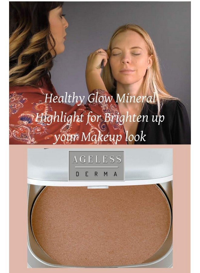 Healthy Mineral Highlighter Powder Makeup. Vegangluten And Paraben Free (Gold)