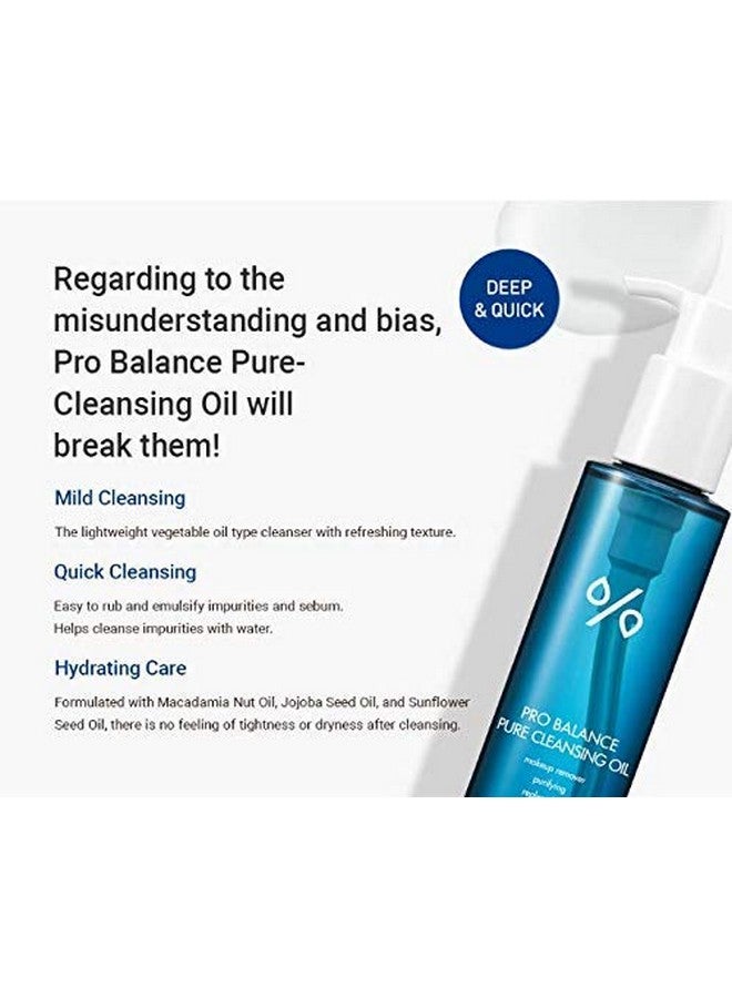 Dr.Ceuracle Pro Balance Deep Cleansing Oilㅣsunflower Seed Oil 44% ㅣdaily Remover For Makeup Blackhead Meltingㅣskin Balancing Cleanser For All Skin Types 5.24 Fl Oz.