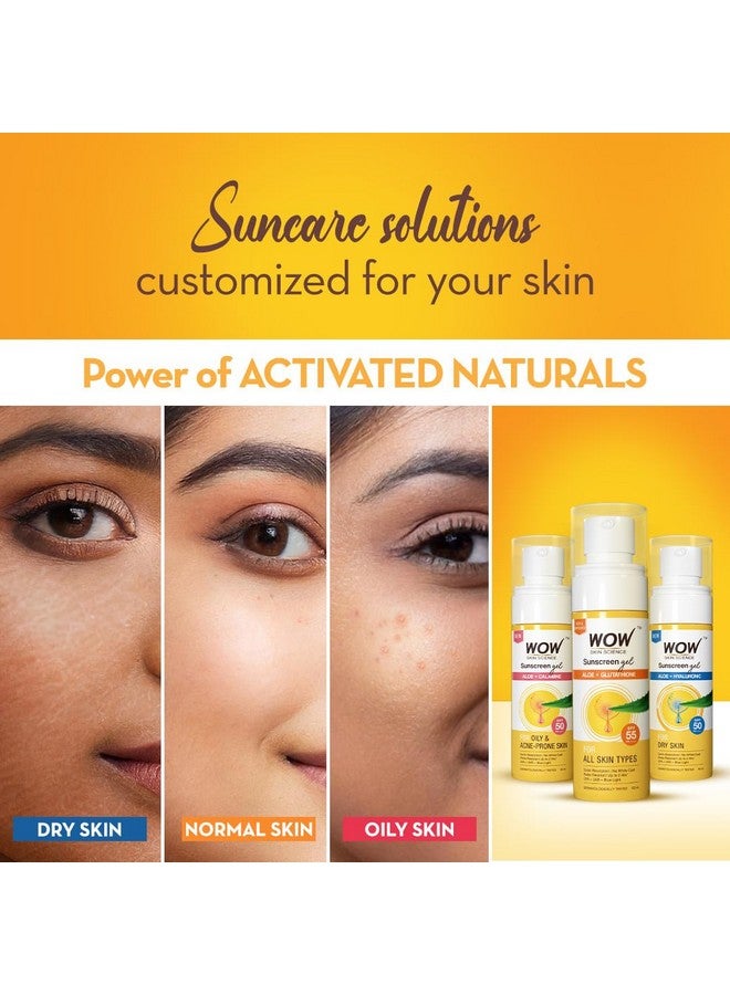 Sunscreen Gel For All Skin Types | Spf 55 Pa++++ | With Glutathione & Aloe Vera Extract | Lightweight | Quick Absorbing | No White Cast | Uva & Uvb Protection | 100 Ml