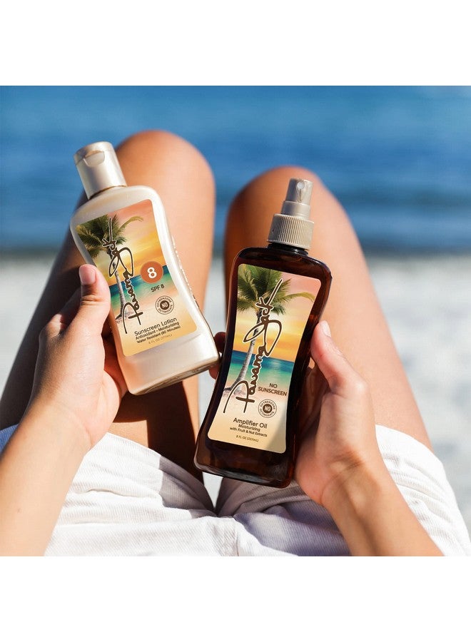 Sunscreen Tanning Lotion Spf 8, Paba, Paraben, Gluten & Cruelty Free, Antioxidant Moisturizing Formula, 6 Fl Oz (Pack Of 2)