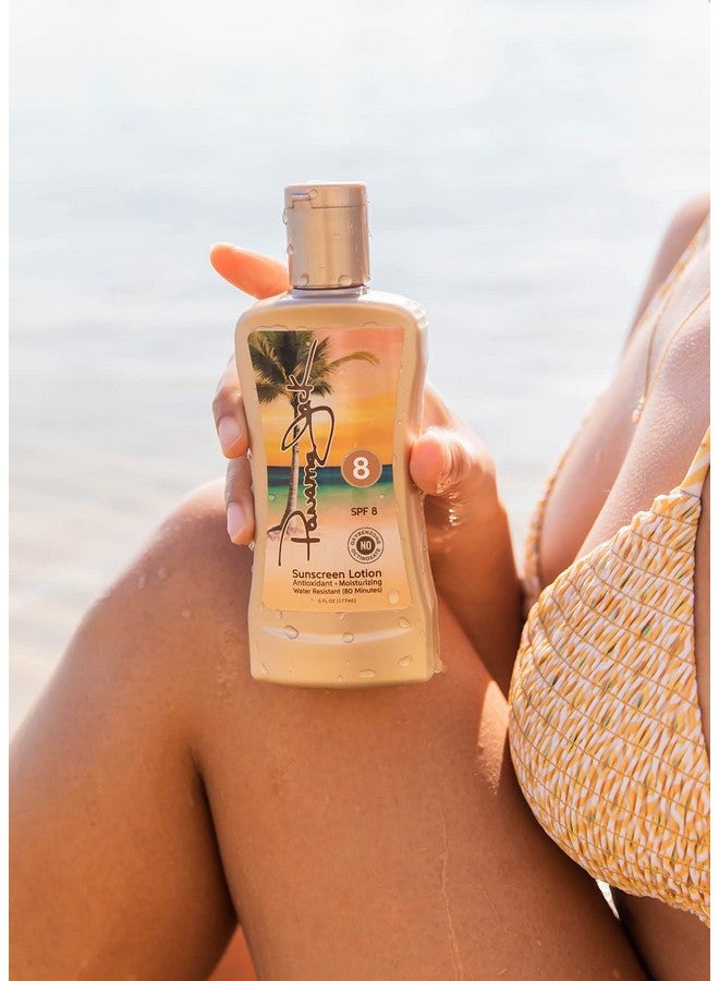 Sunscreen Tanning Lotion Spf 8, Paba, Paraben, Gluten & Cruelty Free, Antioxidant Moisturizing Formula, 6 Fl Oz (Pack Of 2)