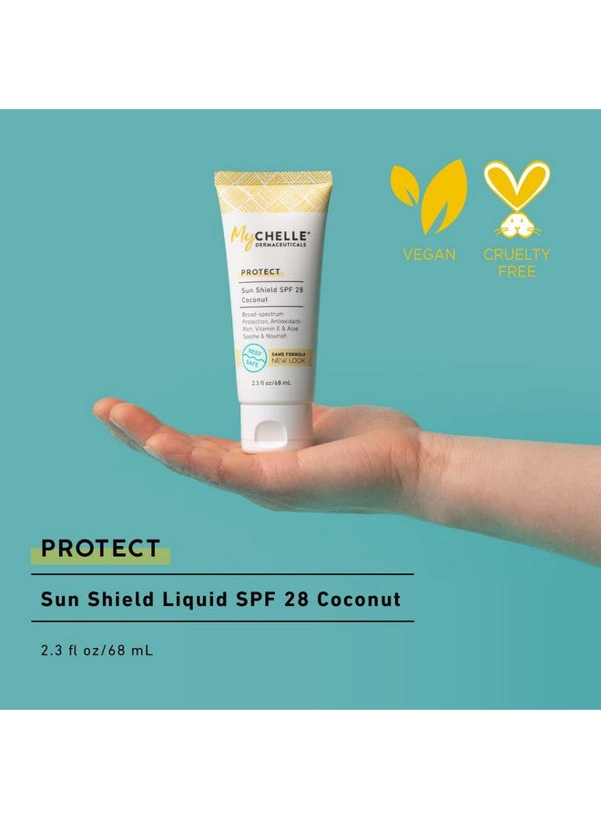 Sun Shield Spf 28 Coconut (2.3 Fl Oz) Soothing Reef Safe Sunscreen With Vitamin E And Aloe Travel Size Zinc Sunscreen For Face And Body