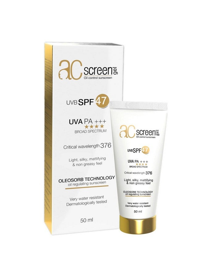 Acscreen Sunscreen For Oily And Acne Skin Pack Of 01 (Uvb Spf 47) Uva Pa +++