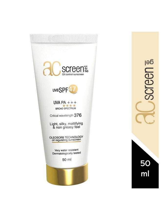 Acscreen Sunscreen For Oily And Acne Skin Pack Of 01 (Uvb Spf 47) Uva Pa +++