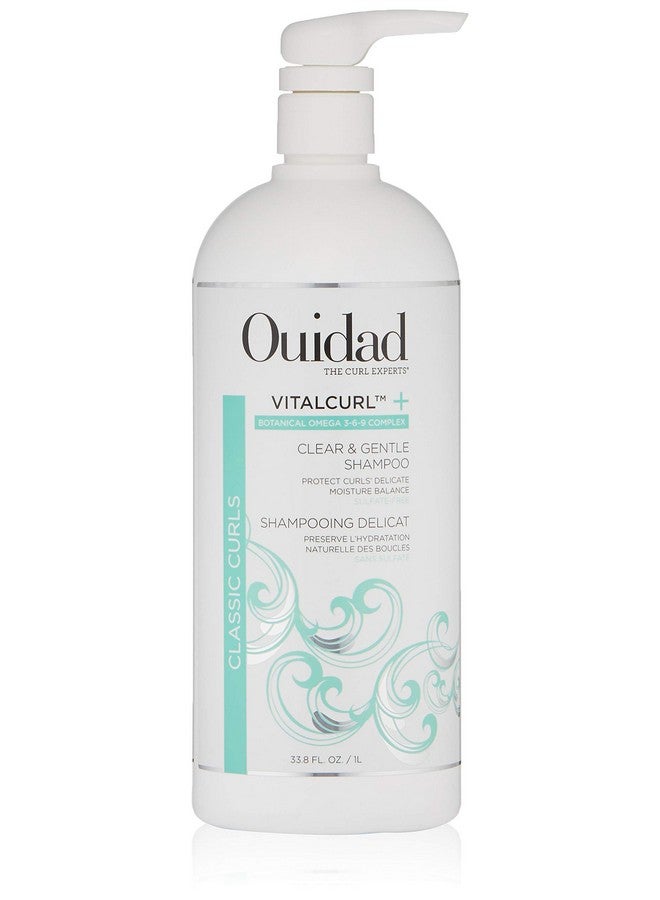 Vitalcurl+ Clear & Gentle Shampoo Liter Size 33.8 Oz.