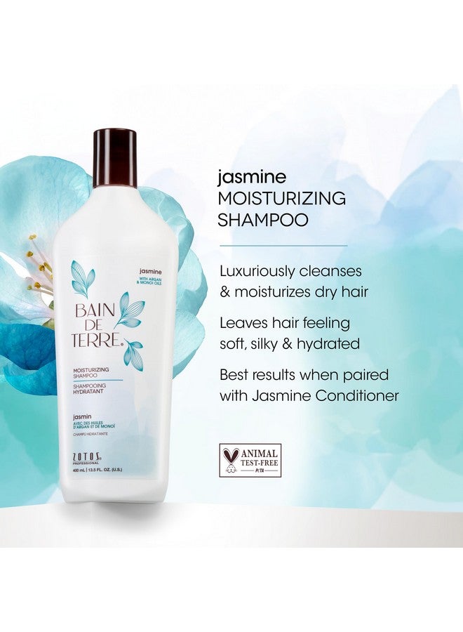 Jasmine Moisturizing Shampoo Luxurious Hydration For Dry Hair With Argan & Monoi Oils Parabenfree Colorsafe Vegan 13.5 Fl Oz