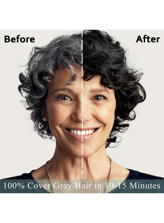 Instant Black Hair Shampoo For Gray Hair Herbal Hair Dye Shampoo 3 In 1 For Women & Men16.90 Fl Oz Black Hair Dye Easy To Use & Long Lasting Black Shampoo (Black)