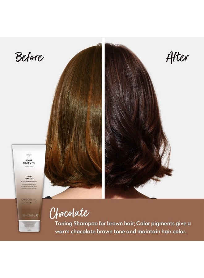 Hair Color Shampoo (8 Colors) Sulfate Free Rich Brown Hair Toner Color Depositing Shampoo For Color Treated Hair Vegan 8.45 Fl Oz (Chocolatebrown)