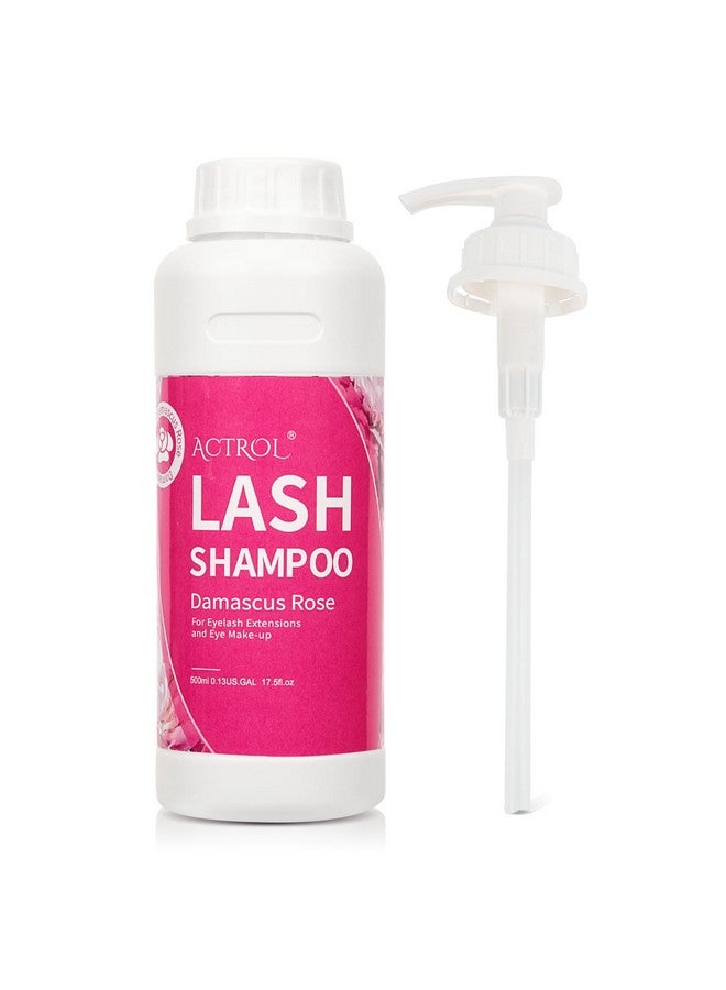 Lash Extension Cleanser Rose 500Ml Eyelash Shampoo Lash Wash Shampoo Lash Cleanser Foam With Salon And Home Care