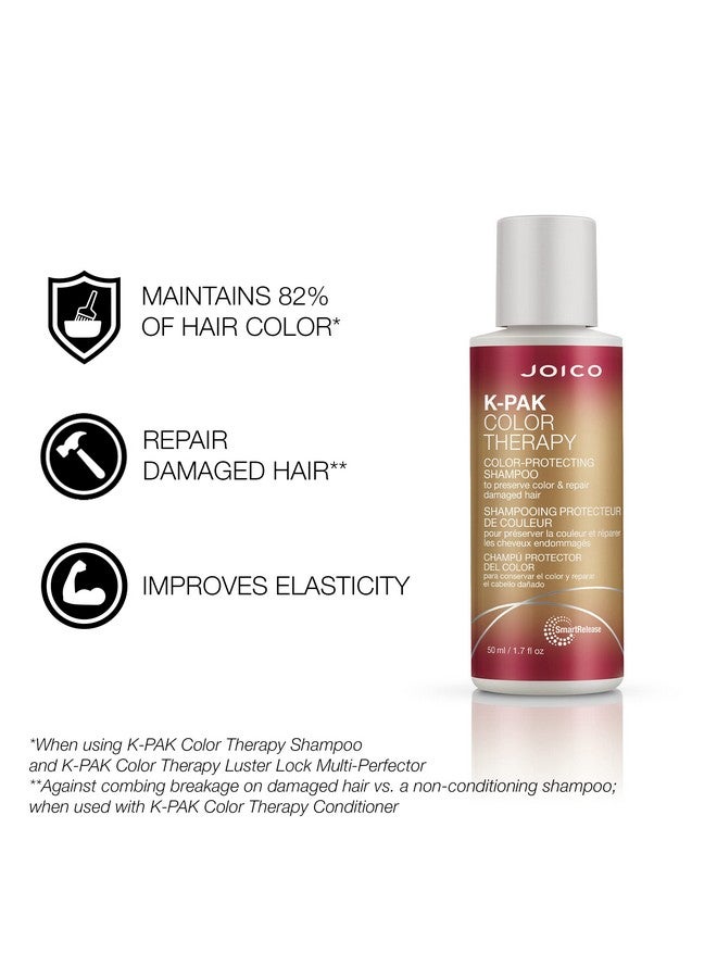 Kpak Color Therapy Colorprotecting Shampoo | For Colortreated Hair | Boost Shine | Improve Elasticity | Repair Breakage | Rebuild Damaged Hair | With Keratin & Argan Oil | 1.7 Fl Oz