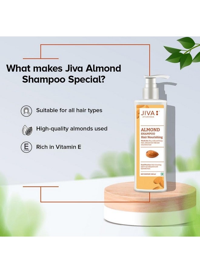 Almond Shampoo 200Ml (Pack Of 3) | 100% Pure & Natural | Helps To Reduce Hair Fall, Nourishes Hair