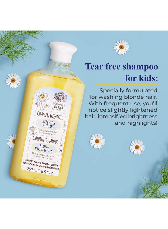 Camomila Kids Shampoo For Blonde Highlights 8.5Oz Chamomile Shampoo Hair Lightener For Kids Natural Extract Toddler Shampoo With No Silicones Or Parabens