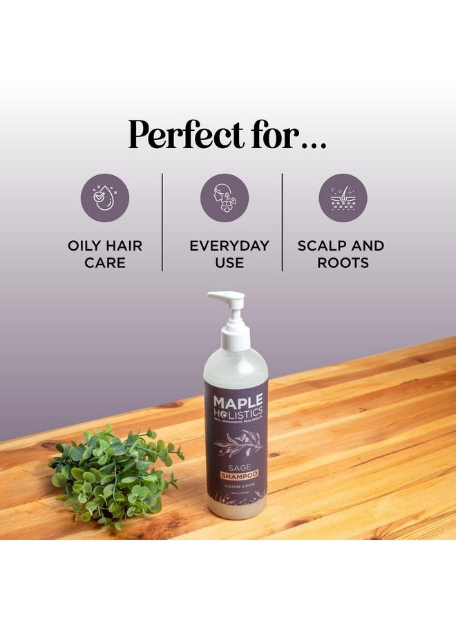 Sage And Rosemary Shampoo Sulfate Free Ultra Clarifying Shampoo For Build Up And Dry Scalp Treatment With Cleansing Essential Oils For Hair Sulfate Free Shampoo For All Hair Types With Sage Oil