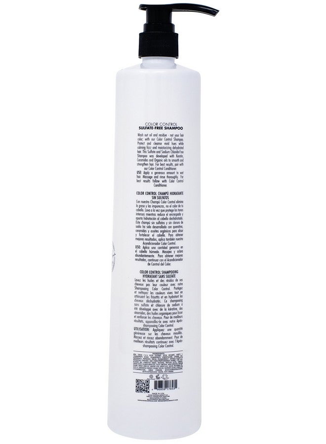 Color Control Sulfate Free Shampoo Gentle Cleansing Color Safe Shampoo Long Lasting Color Vibrancy For Keratin Smooth Colortreated Hair (33.8 Fl Oz)
