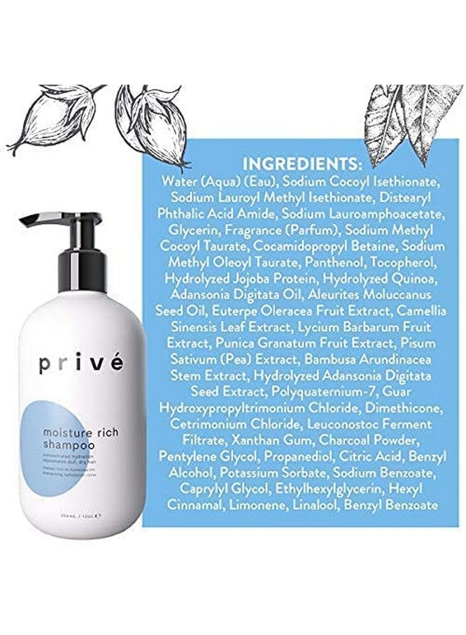 Moisture Rich Shampoo Deep Moisturizing For Dry And Lifeless Hair 12 Oz