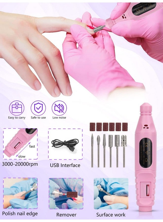 Acrylic Nail Kit For Beginners With Everything 42Colors Glitter Acrylic Powder Monomer Liquid Nail Kit Set Professional Acrylic With Everything Drill Uv Light Practice Finger Nail Bag Organizer Case
