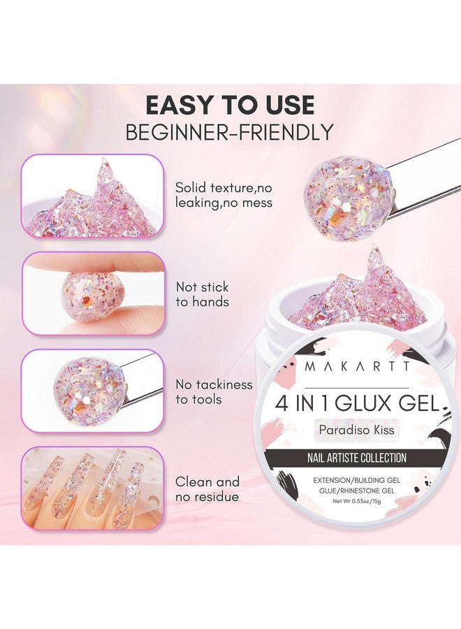 Solid Gel Builder For Nails Trial Kit Nail Extension Uv Nail Glue For Acrylic Nails Rhinestones Gel 3D Nail Sculpture Gel Molding Gel For Nails Hard Gel Kit With Silicone Molds Sculpting Brush