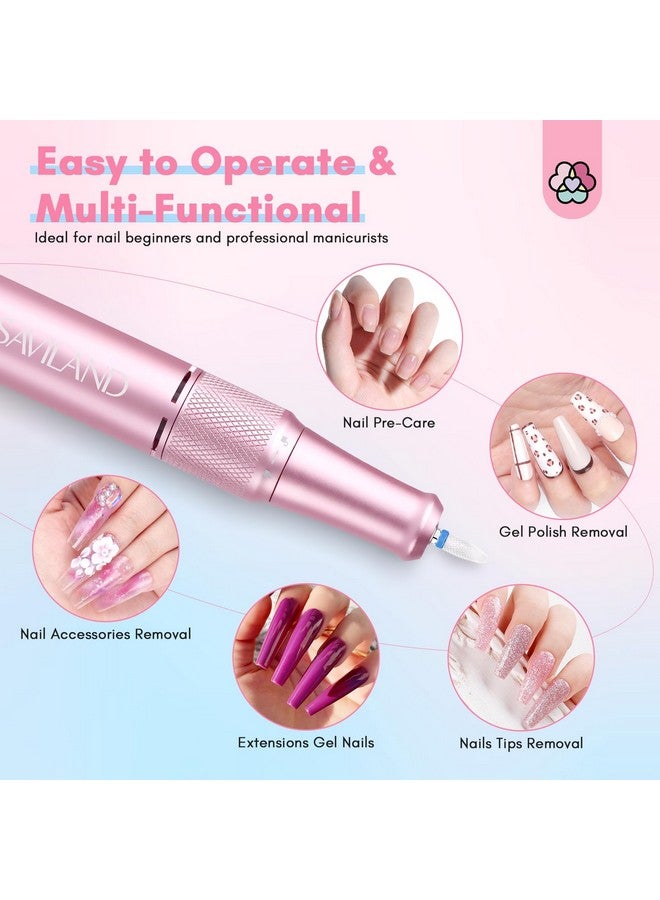 Portable Nail Drill Professional: 2024 Digital Pro E File 35000 Rpm Electric Cordless Fast Remover Antishaking Manicurist Nail Salon Superior Compactible For Acrylic Nails