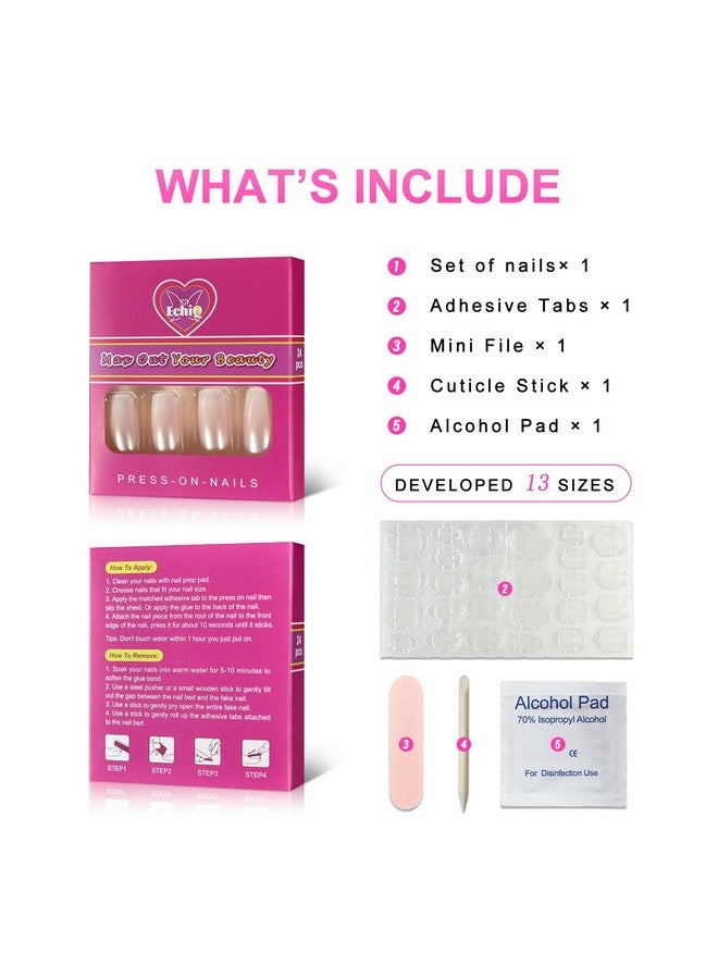 Pearl Shine Glossy Fake Nails Shimmer White Square French Nail Ombre Faux Ongles Gradient Medium Fingernails With Gluetabs