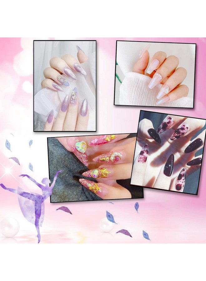 1000 Pcs French Coffin Ballerina Nail Tips Acrylic Nails Artificial Half False Flake Nail Tips 10 Sizes With Clear Plastic Cases For Nail Salon Nail Shop Diy Nail Art Ballerina Nails
