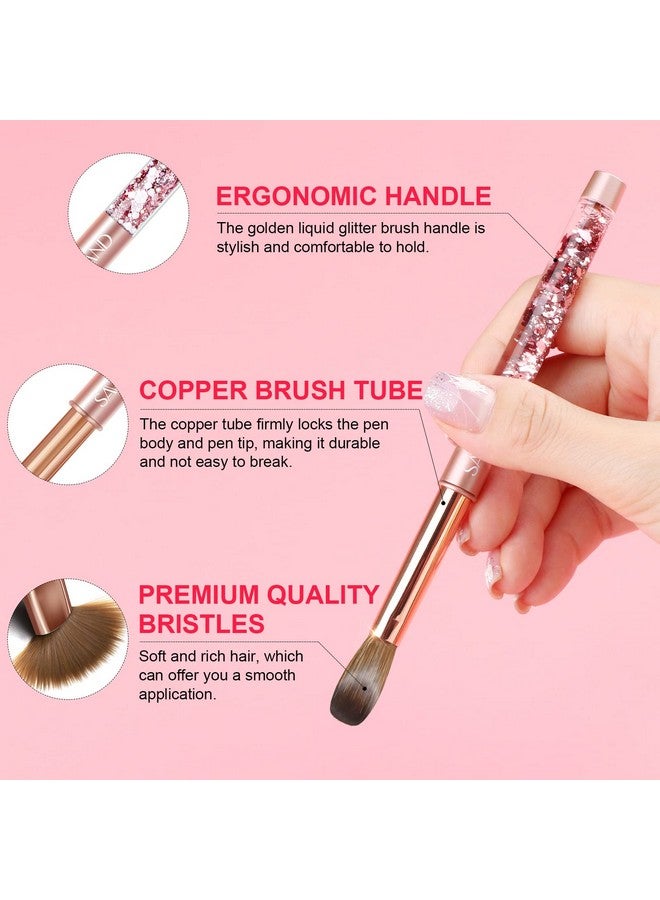 7Pcs Acrylic Nail Brush Set: Rose Gold Acrylic Brushes For Acrylic Application Acrylic Powder Acrylic Nail Kit Nail Brushes For Nail Art Acrylic Nail Salon Size46810121416