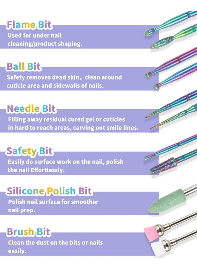 Nail Drill Bits 17Pcs Tungsten Carbide Drill Bit Set Professional 332'' Nail Bits For Nail Drill Efile Acrylic Nails Manicure Pedicure Home Salon Nail Art Supplies