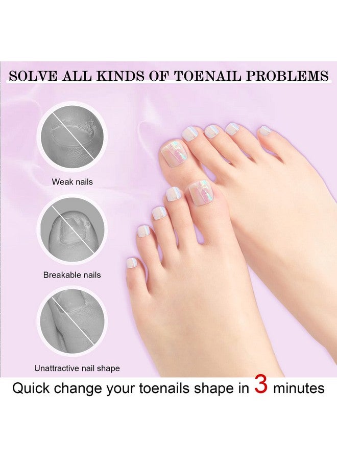 Toenail Tips And Solid Glue Gel: 500Pcs Clear Gel X Toe Nail Kit Full Cover Press On Toe Tips With Nail Glue Gel Base & Top Coat U V Light Pedicure Kit For Nail Salon Home Diy Gift For Women