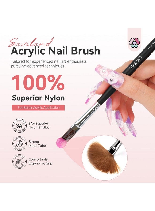 5Pcs Acrylic Nail Brush Set Size 4681012 Acrylic Nail Brushes For Acrylic Application Professional Round Shaped Nail Acrylic Brushes With Sturdy Handle For Home Salon Manicure Nail Art