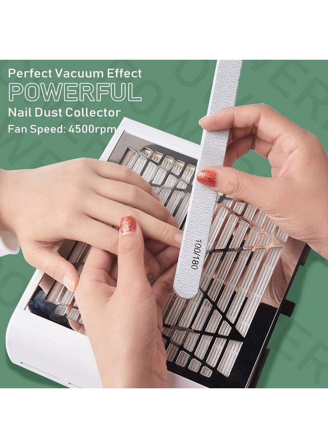 Nail Dust Collector For Nails Salon 40W Extractor Vacuum Dust Collector Powerful Nail Fan With 1Pcs Nail Dust Brush