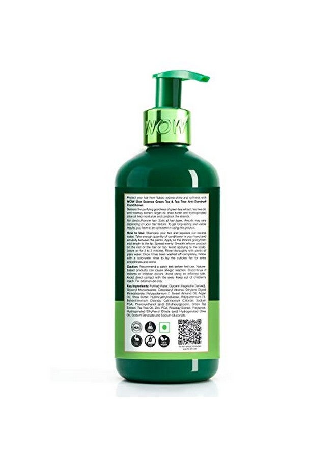 Skin Science Green Tea & Tea Tree Antidandruff Conditioner No Mineral Oil Parabens Silicones Color & Peg 300 Millilitre