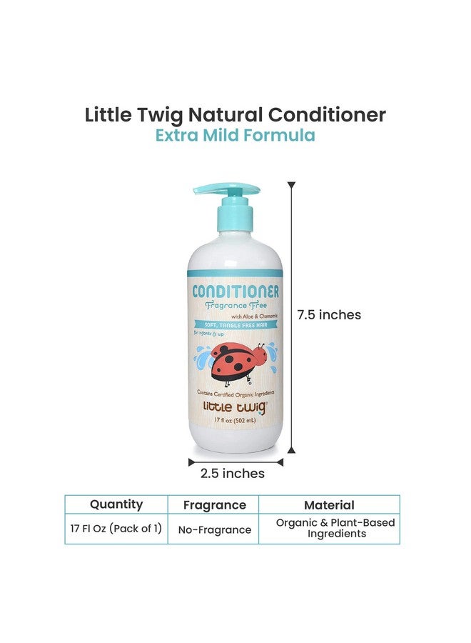 Hair Conditioner Natural Conditioner With Plant Derived Formula Contains Essential Oils And Extracts Suitable For Whole Family Fragrancefree 17 Fl Oz.