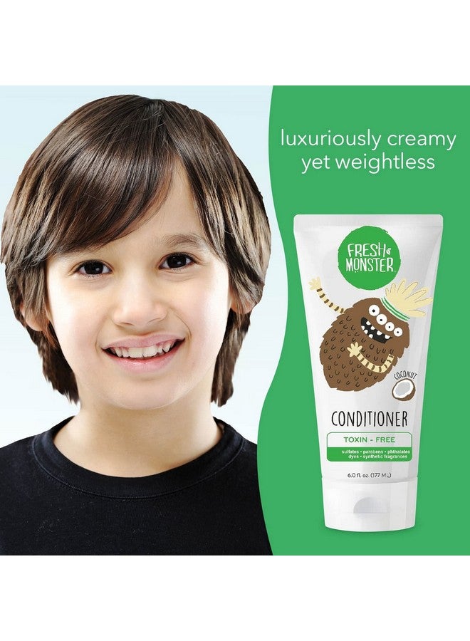 Kids Hair Conditioner Toxinfree Hypoallergenic & Natural Hair Conditioner For Kids Coconut (2 Pack 6Ozeach)