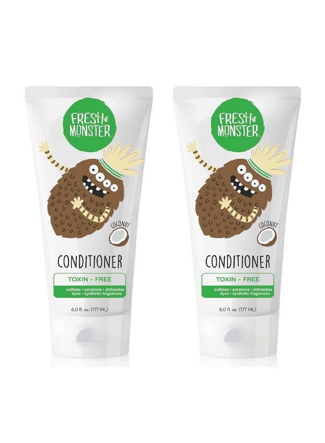 Kids Hair Conditioner Toxinfree Hypoallergenic & Natural Hair Conditioner For Kids Coconut (2 Pack 6Ozeach)