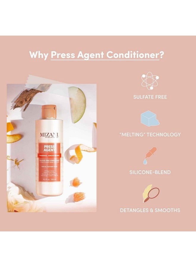 Press Agent Thermal Smoothing Sulfatefree Conditioner, Pink Grapefruit, Juicy Mandarin With A Floral Medley Of Jasmine, Rose & Freesia, Ending On Notes Of Musk & Wood., 33.8 Fl. Oz