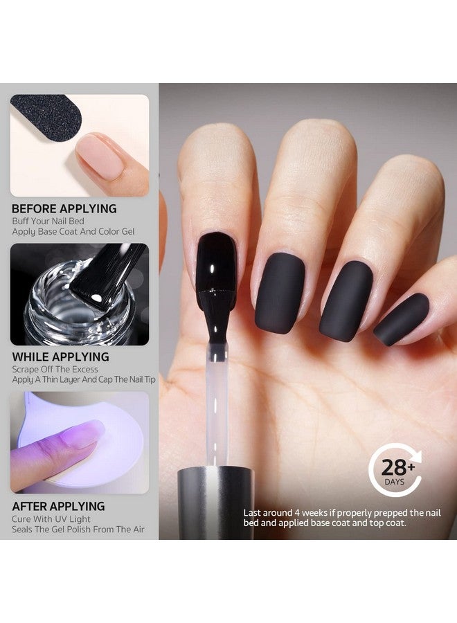 Matte Gel Top Coat 16Ml Gel No Wipe Matte Top Coat Soak Off Nail Lamp Gel Nail Polish Matte Finish Longlasting For Nail Art Diy Home Nail Salon