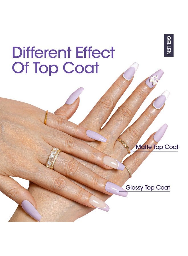 Gel Top Coat 18Ml 3Pc Gel Base And Top Coat Matte & Glossy Top Coat For Gel Nail Polishno Wipe Clear Gel Top Coat Gel Base Coat Nail Polish Soak Off Uv Lamp Gel Polish Set For Starter